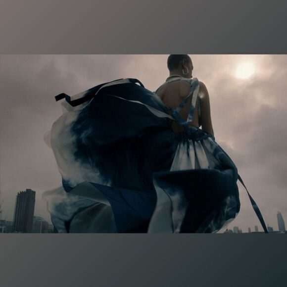 ALEXANDER MCQUEEN Blue Sky Tie Dye Pull On Shorts XL / 10 Clouds Drawstring NWT - Picture 12 of 14